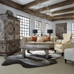 Custom Chesterfield Four Seater Linen Sofa-1