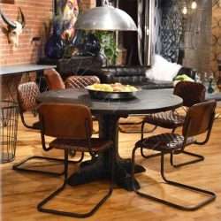 Full Grain Leather Dining Chair Room
