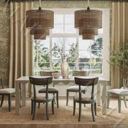 Sahara Dune Rattan Woven Pendant