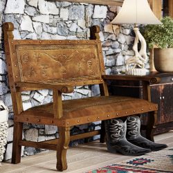 tooled cowboy bench