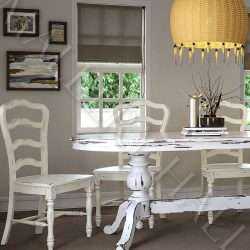Cottage Ladderback Mahogany Wood Side Chairs