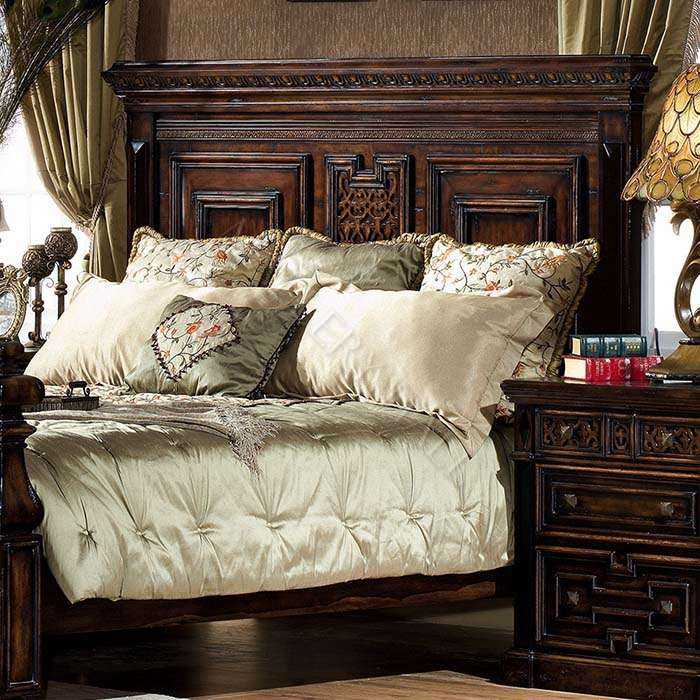 Marcella Panel Bed with Tuscan Accents