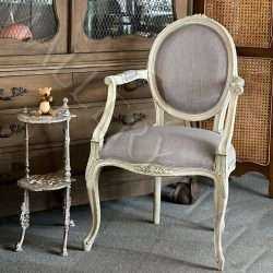 French Loius XVI Style Arm Dining Chair