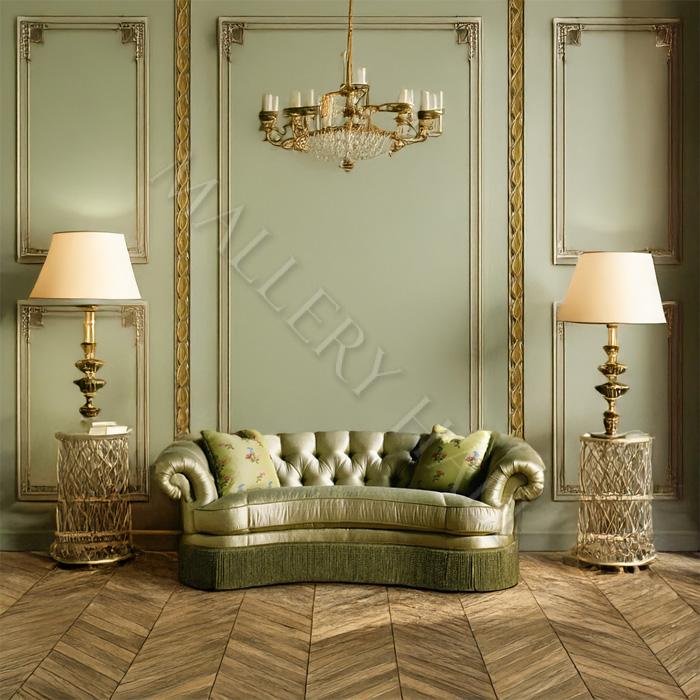 Ariella Tufted Serpentine Sofa with Chainette Fringe0 Ariella Tufted Serpentine Sofa with Chainette Fringe0