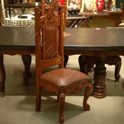 Carved Top Gothic Side Chair