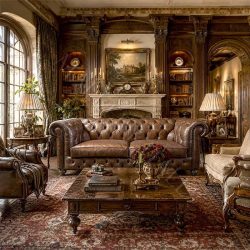 Sullivan Chesterfield Italian Leather Sofa