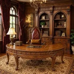 Custom Half Circle Sierra Curved Desk-00
