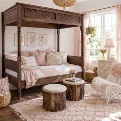 Nantucket Cottage Canopy Mahogany Daybed