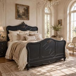 Margo Hand Carved Distressed French Bed-0